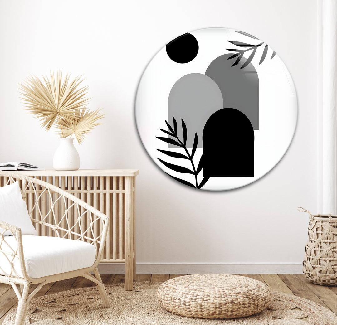 A perfect addition to Nordic or contemporary interiors, featuring balanced abstract shapes in monochrome.

