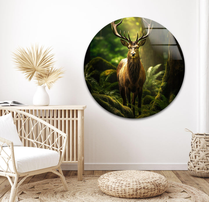 Deer In The Forest Glass Wall Art glass pictures for Wall, glass prints wall art
