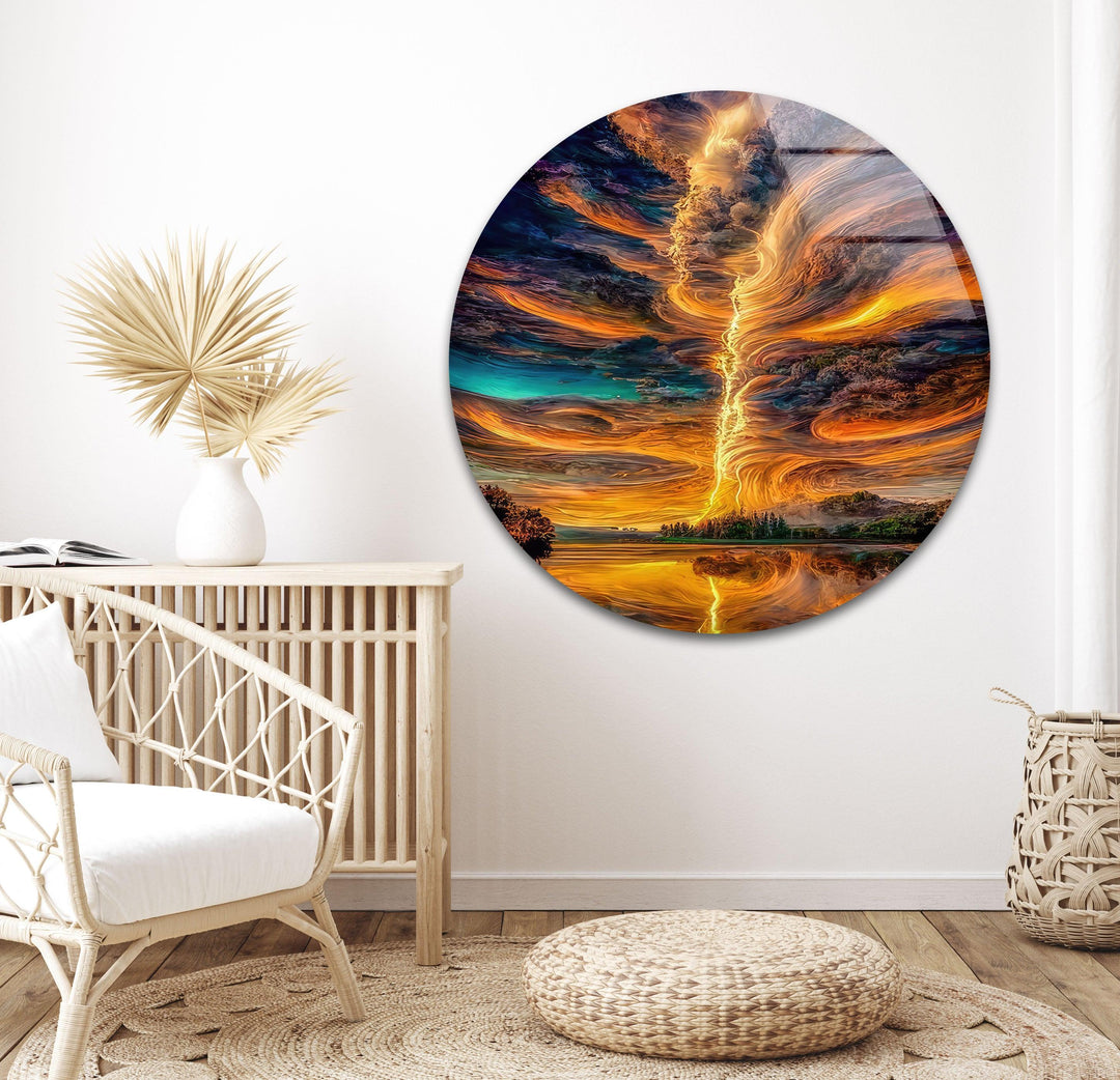Lightning storm artwork capturing nature’s raw power in vivid detail.
