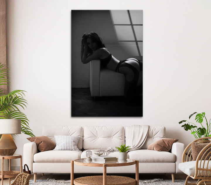 Verführerisches Schwarz-Weiß-Boudoir – Sinnliche Kunstfotografie