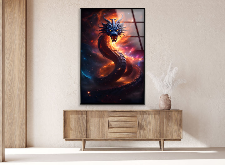 This stunning glass art depicts the Inferno Dragon unleashing its fiery power, perfect for anyone who admires mythical creatures.

