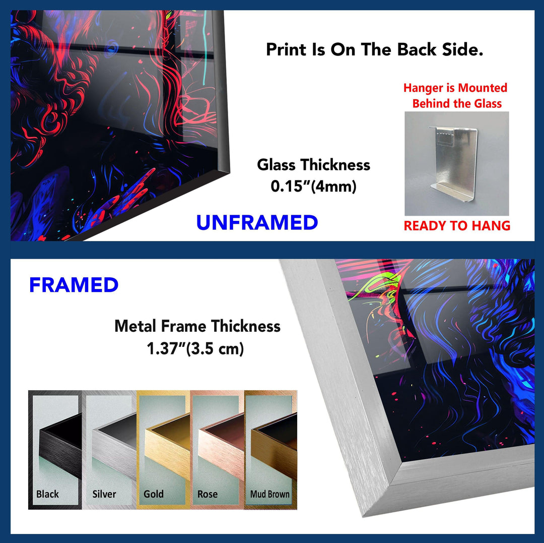 Oil Portrait of Jesus Tempered Glass Wall Art - MyPhotoStation