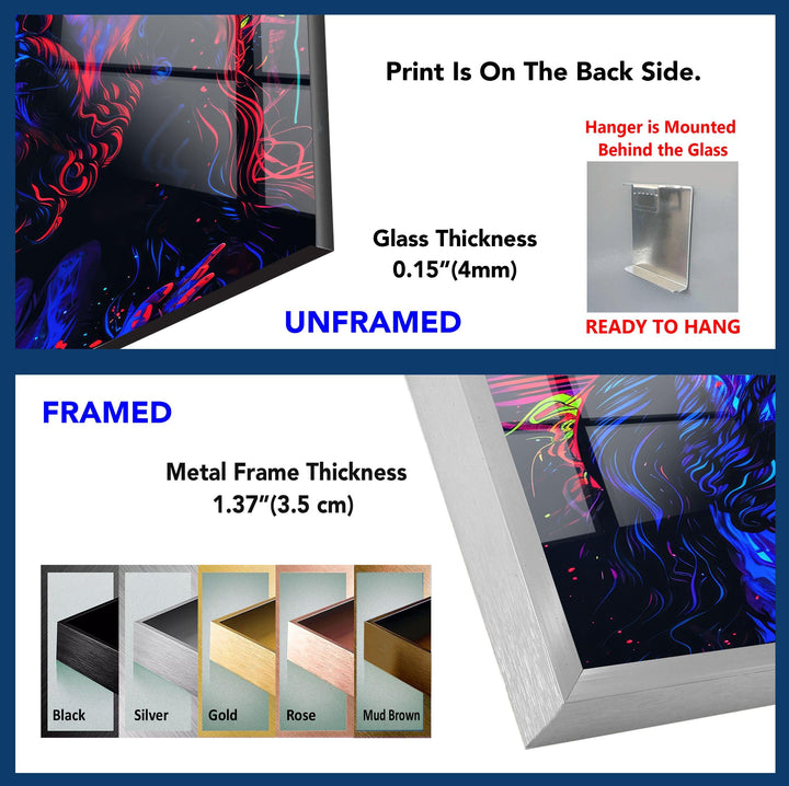 Oil Portrait of Jesus Tempered Glass Wall Art - MyPhotoStation