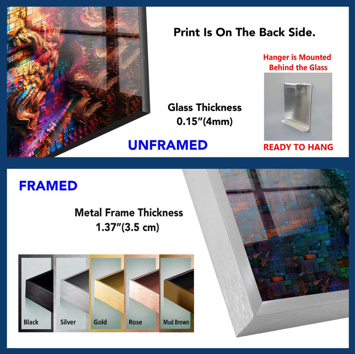 Mosaic Portrait Of Jesus Tempered Glass Wall Art - MyPhotoStation