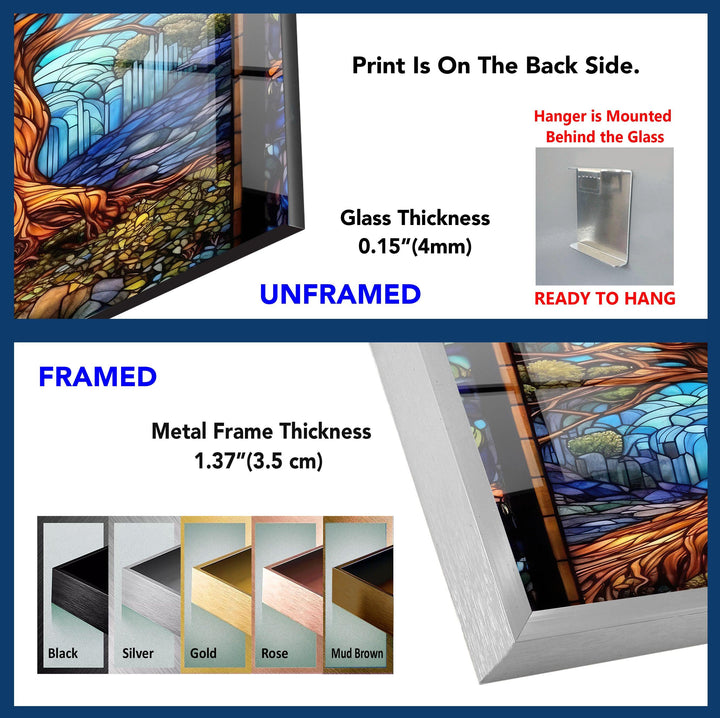 Life of Tree Art Glass Wall Art