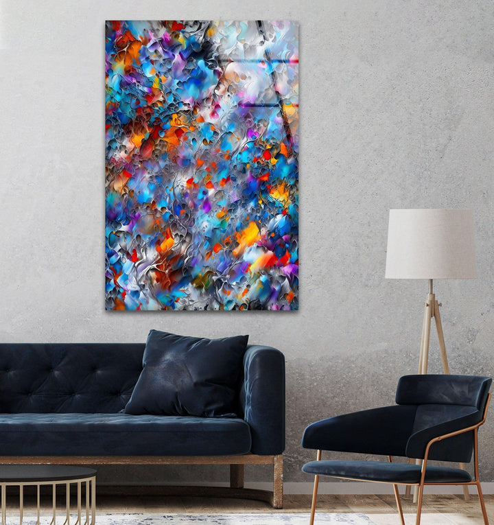 Watercolor Abstract Glass Wall Art, Tempered Glass Wall Art, Glass Printing Wall Art