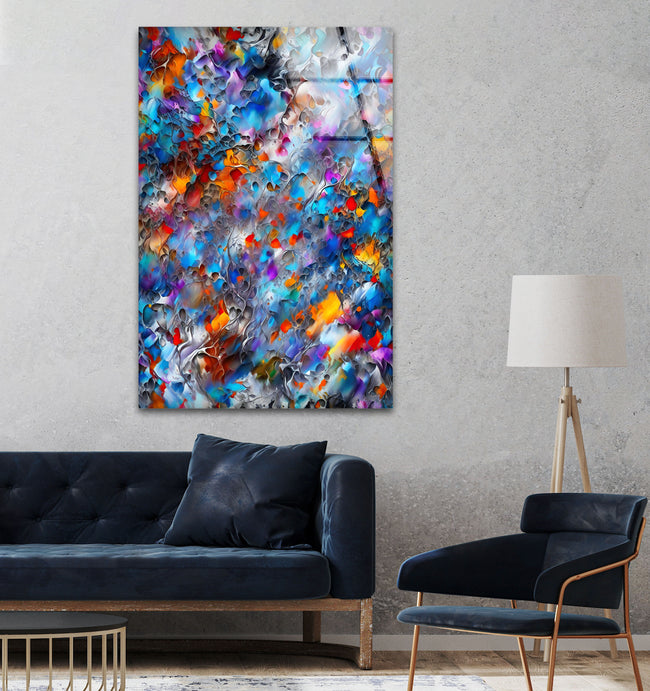 Abstract Tempered Glass Wall Art