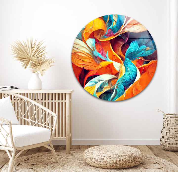 Vivid Orange Flower Glass Wall Art glass photo prints, glass picture prints