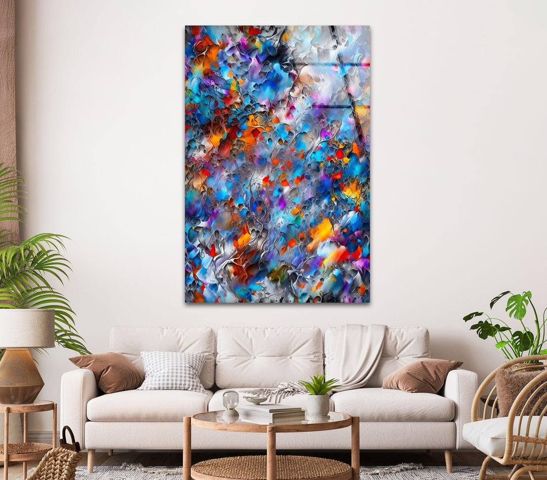 Watercolor Abstract Glass Wall Art, glass pictures for Wall, glass prints wall art