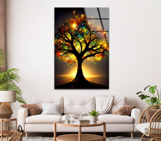 Glowing Tree Of Life Glass Wall Art, art glass wall art, glass wall art pictures