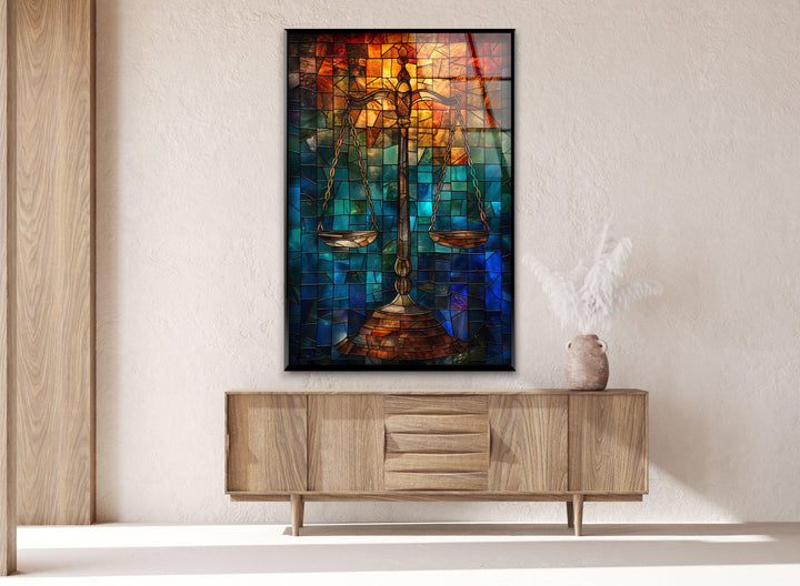 Stained Libra Glass Wall Art glass image printing, glass prints from photos