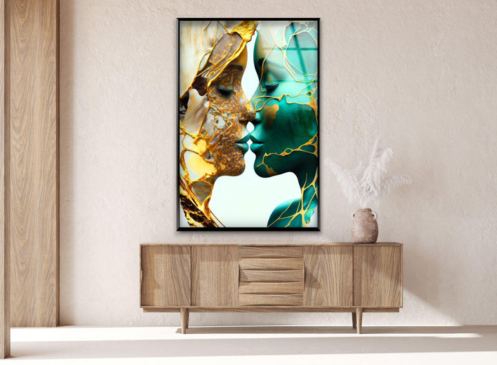 Marmor Frau Glas Wandkunst