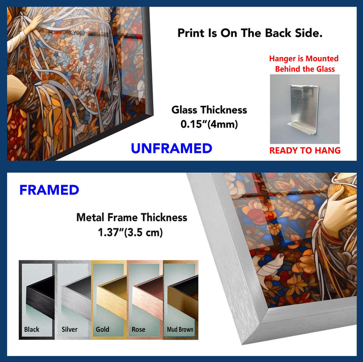 Jesus and Virgin Mary Tempered Glass Wall Art - MyPhotoStation