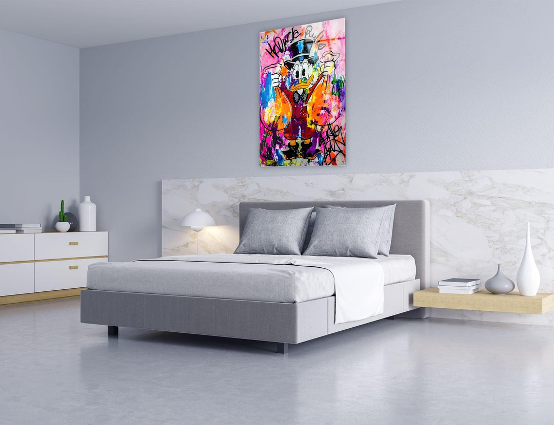 Donald Duck Pop Art Glass Wall Art art glass wall art, glass wall art pictures
