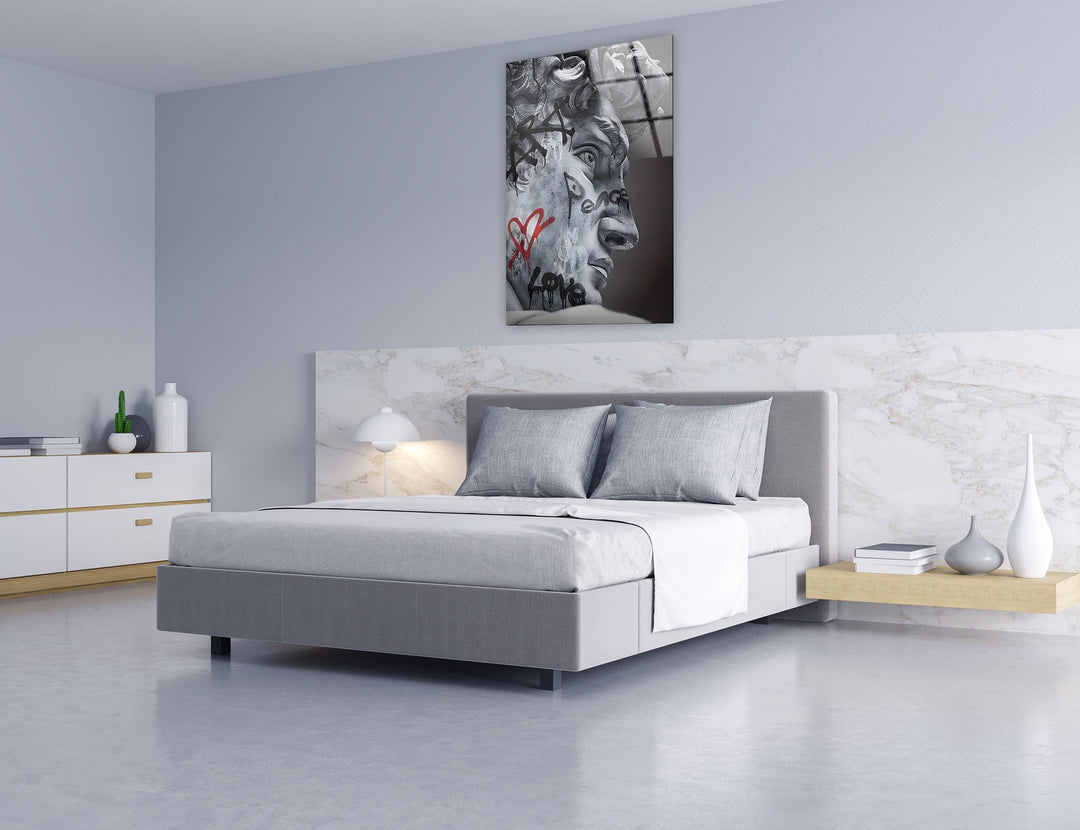 Marble Design Art Glass Wall Art picture on glass wall art, photos printed on glass
