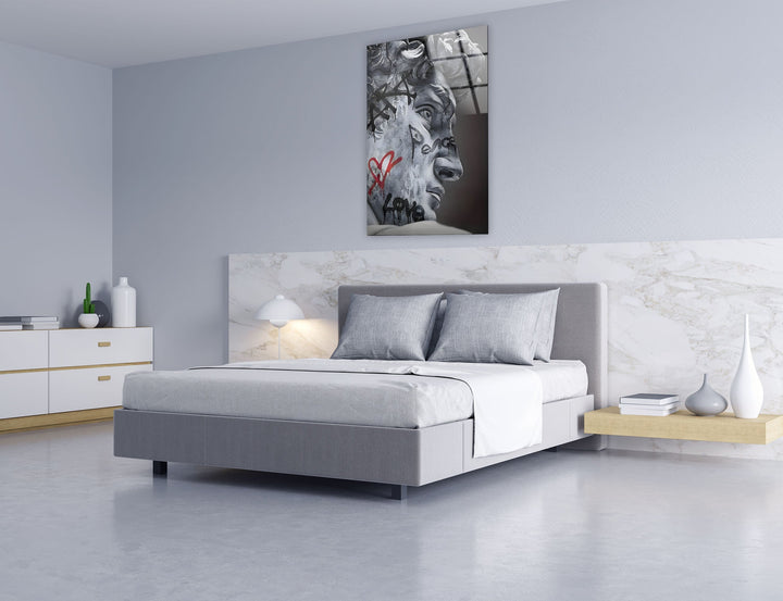 Marble Design Art Glass Wall Art picture on glass wall art, photos printed on glass
