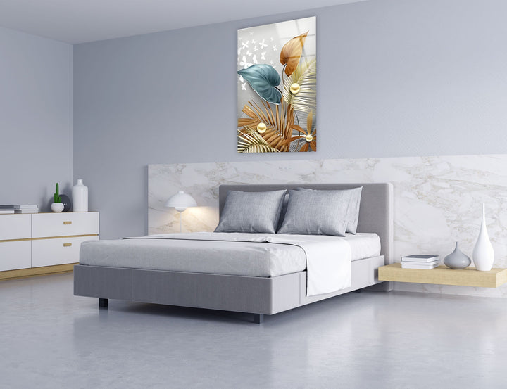 Boheme Art Brown Flower Glass Wall Art glass wall decor, glass wall art decor
