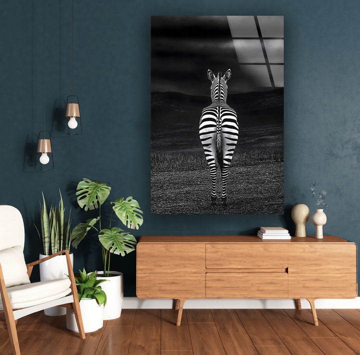 Rear View Zebra Glass Wall Art glass image printing, glass prints from photos
