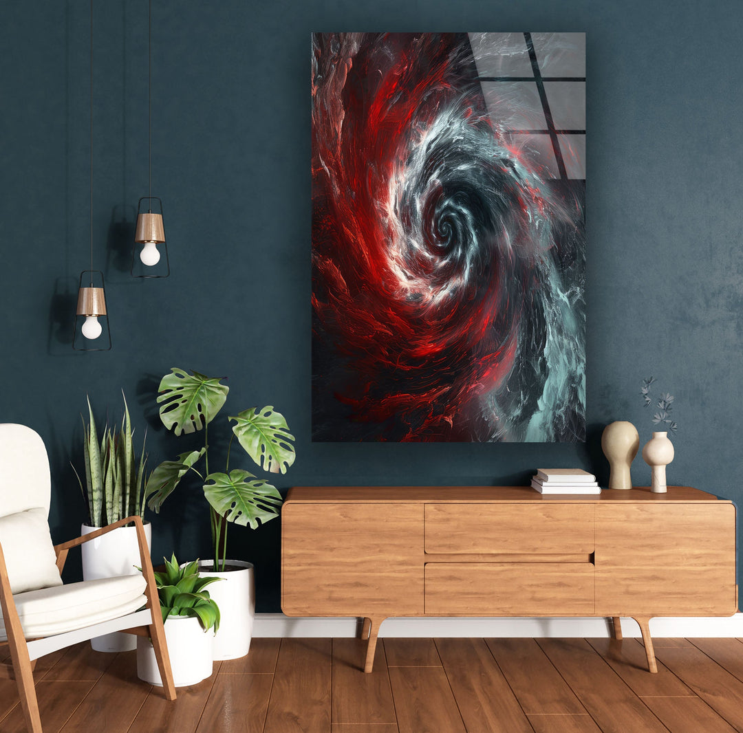 Schwarzes Loch, Wirbel, Glaswandkunst
