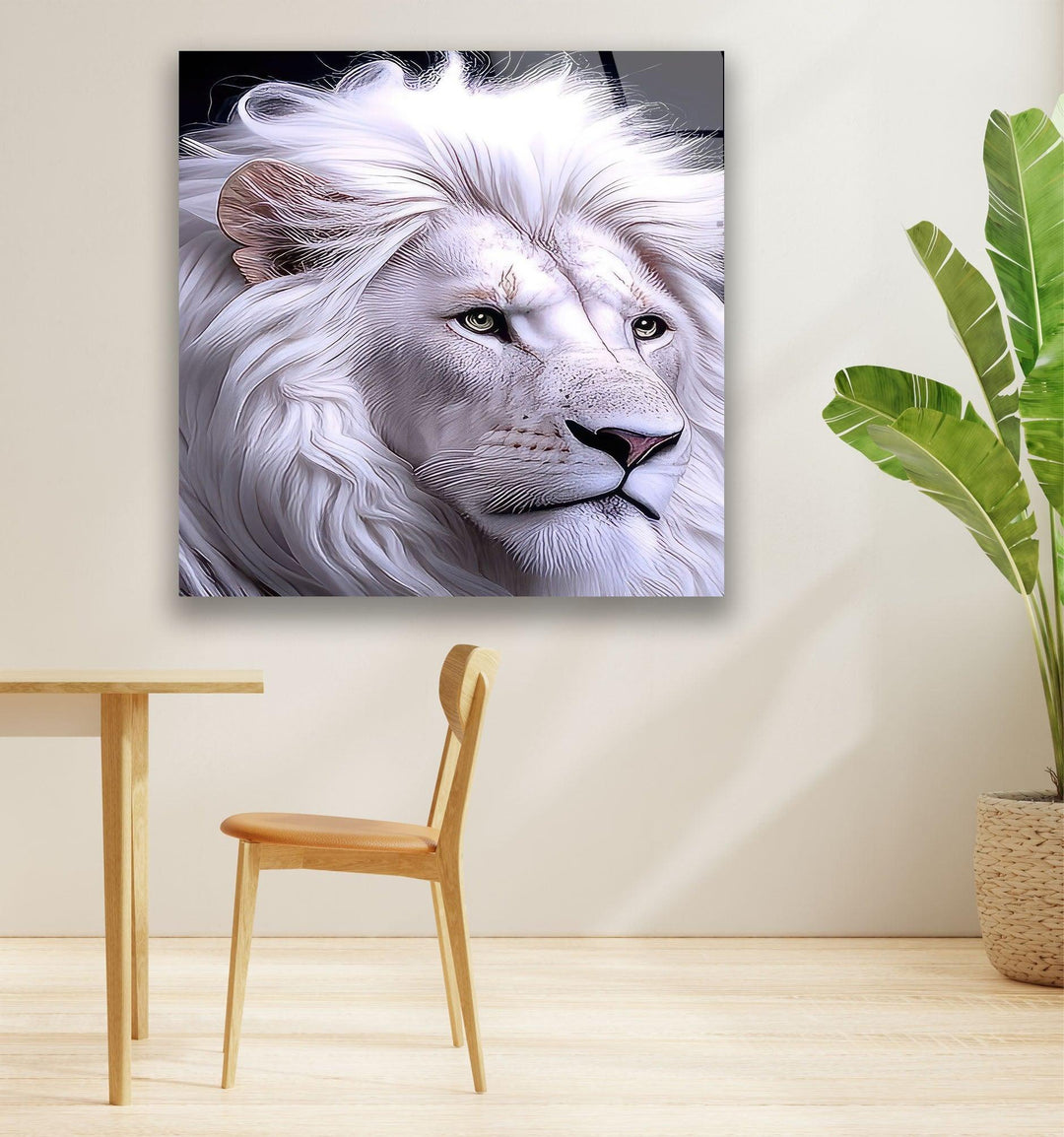 White King Lion Glass Wall Art art glass wall art, glass wall art pictures
