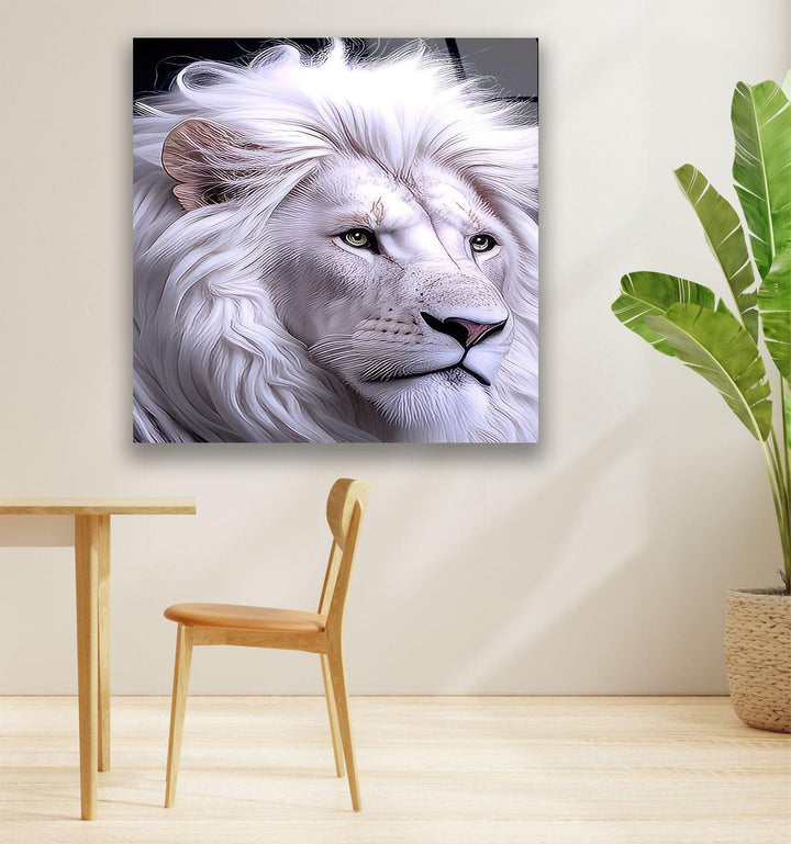 White King Lion Glass Wall Art art glass wall art, glass wall art pictures
