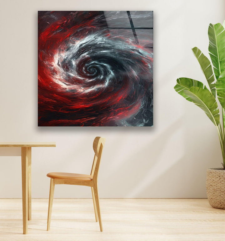 Schwarzes Loch, Wirbel, Glaswandkunst