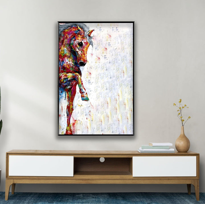 Colored Horse Glass Wall Art art glass wall art, glass wall art pictures
