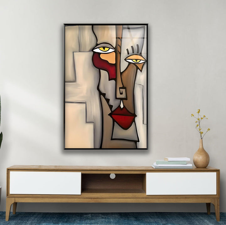 Picasso Abstract Figures Glass Wall Art art glass wall art, glass wall art pictures
