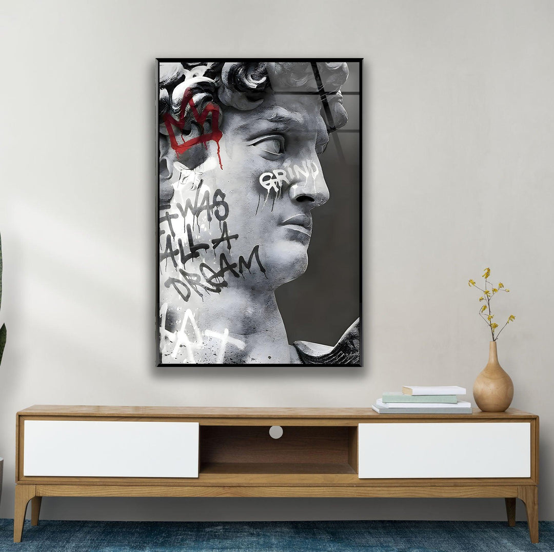 Marble Face Art Glass Wall Art glass art painting, glass art for the Wall
