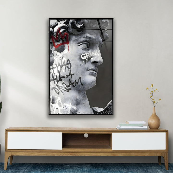 Marble Face Art Glass Wall Art glass art painting, glass art for the Wall
