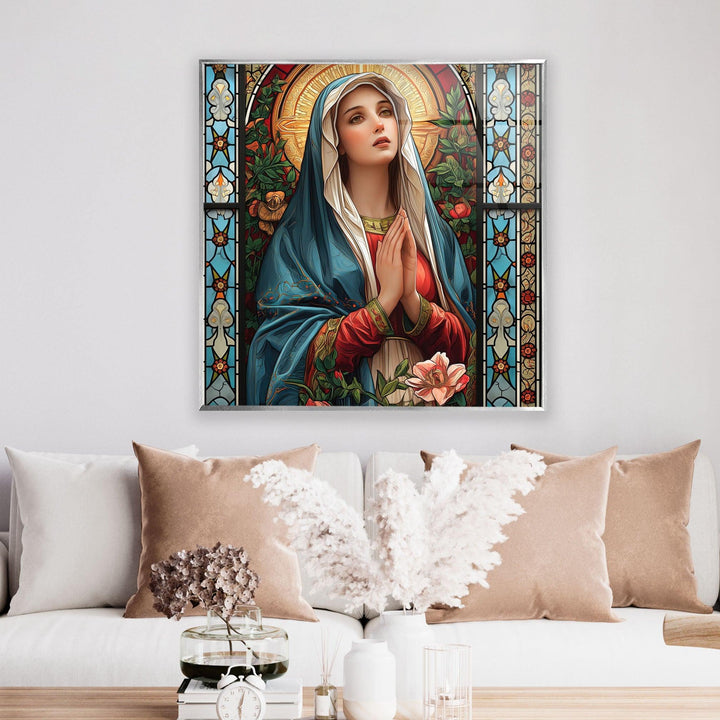 Heart of Mary Glass Wall Art glass photo prints, glass picture prints
