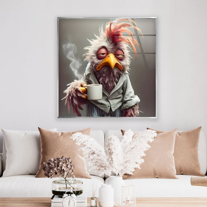 Lazy Rooster Glass Wall Art glass pictures for Wall, glass prints wall art
