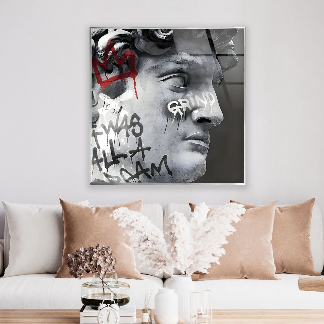 Marble Face Art Glass Wall Art glass pictures for Wall, glass prints wall art
