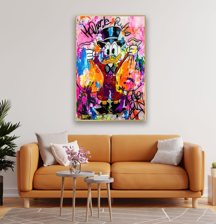 Donald Duck Pop Art Glass Wall Art glass image printing, glass prints from photos
