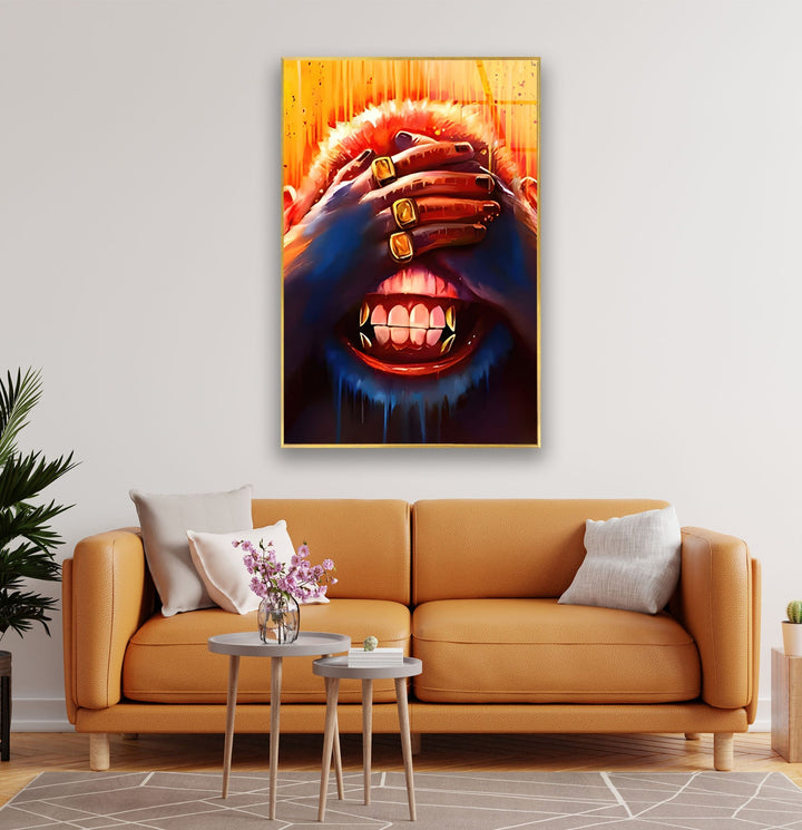 Monkey with Eyes Closed Glass Wall Art custom glass pictures, glass art prints
