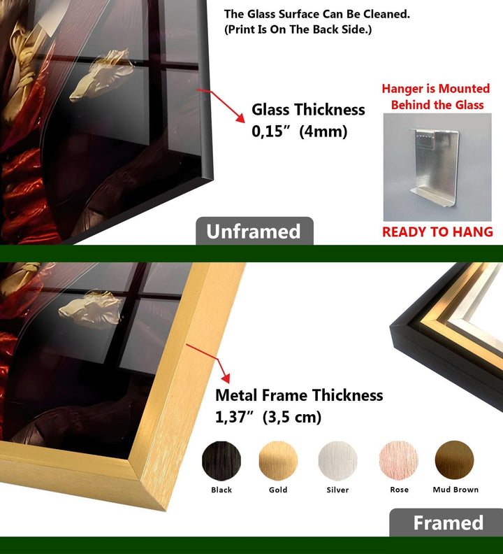 Wandbild aus Glas mit dem Motiv „Alter Affe raucht“