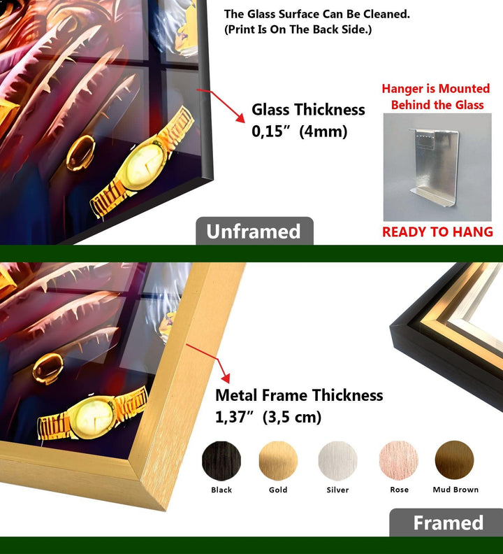 Coole reiche Affen-Wandkunst aus Glas