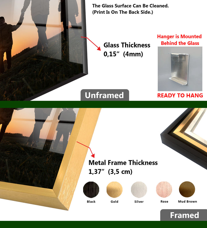 Framed Custom Landscape Glass Wall Art