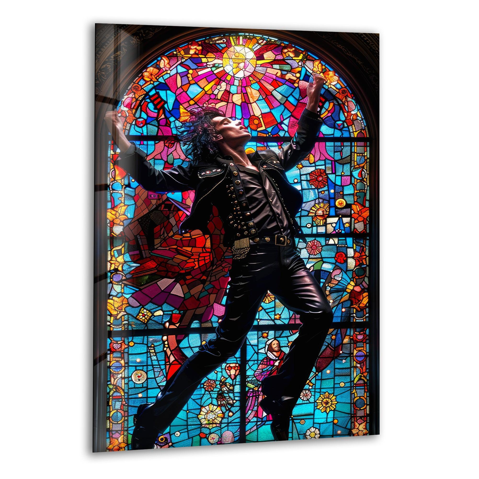 Michael Jackson Wall Art – Vibrant Stained Glass – MyPhotoStation