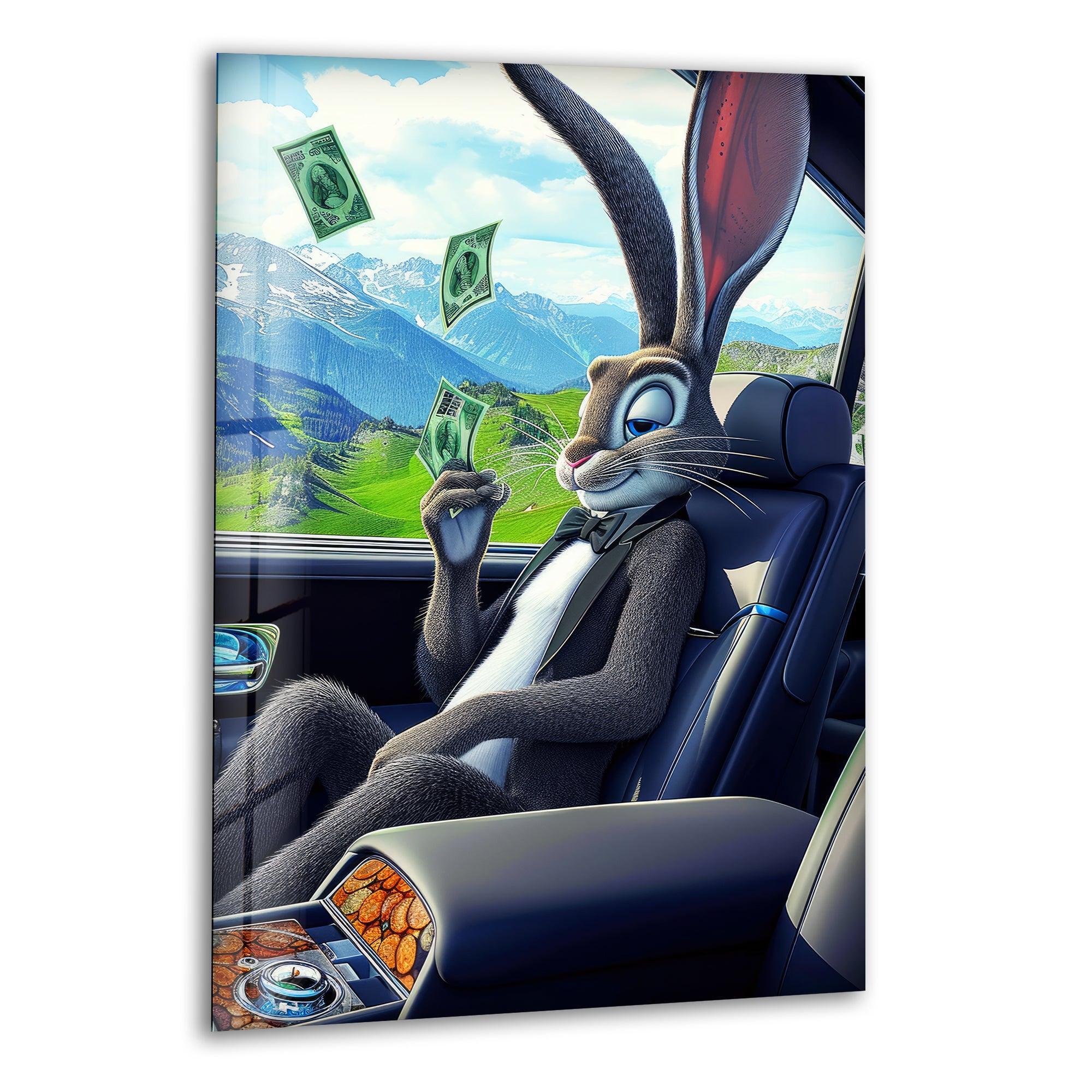 Rich Rabbit Wall Art – Playful Luxury Decor – MyPhotoStation