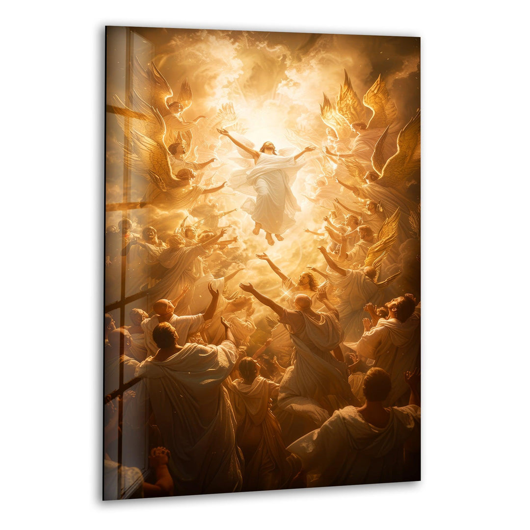 Jesus Ascending Into Heaven Glass Art Pictures Online