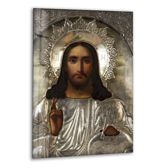 Religion glass wall art Jesus Portrait and sacred Christian art plus tempered glass elegance