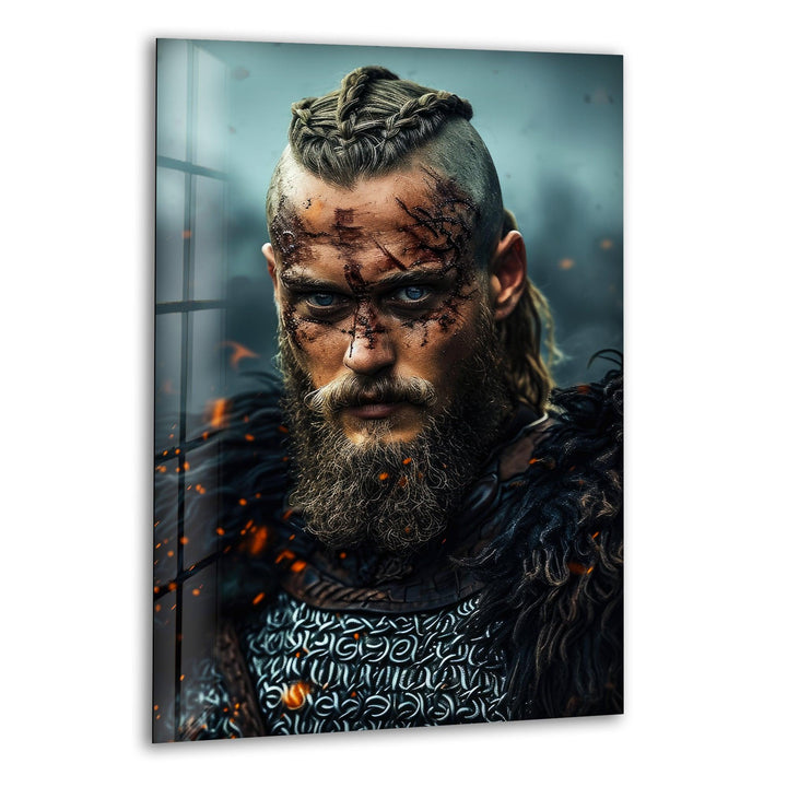 Wikinger Ragnar Lothbrok Glaswandkunst
