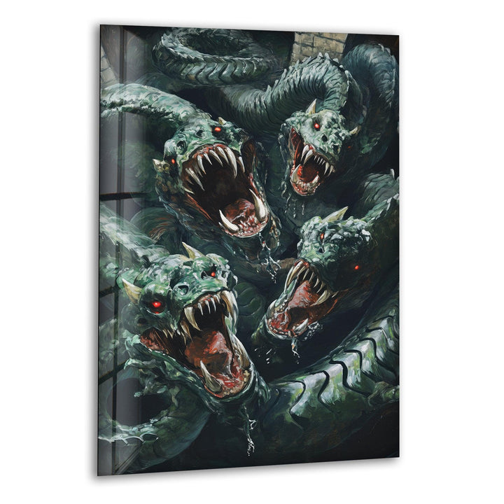 Hydra Glass Wall Art glass art painting, glass art for the Wall
