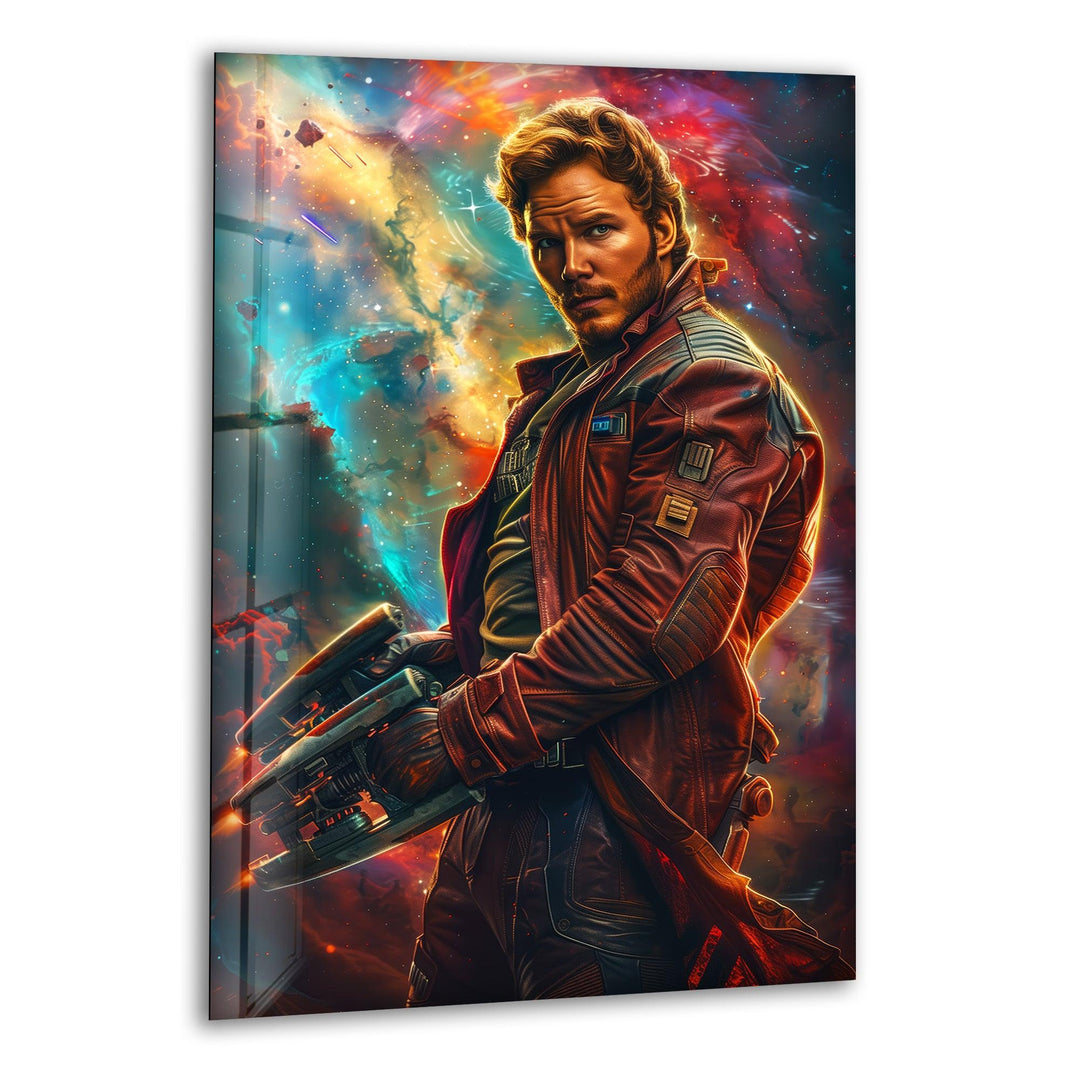Marvel Star Lord Glass Wall Art, print picture on glass, Tempered Glass Wall Art