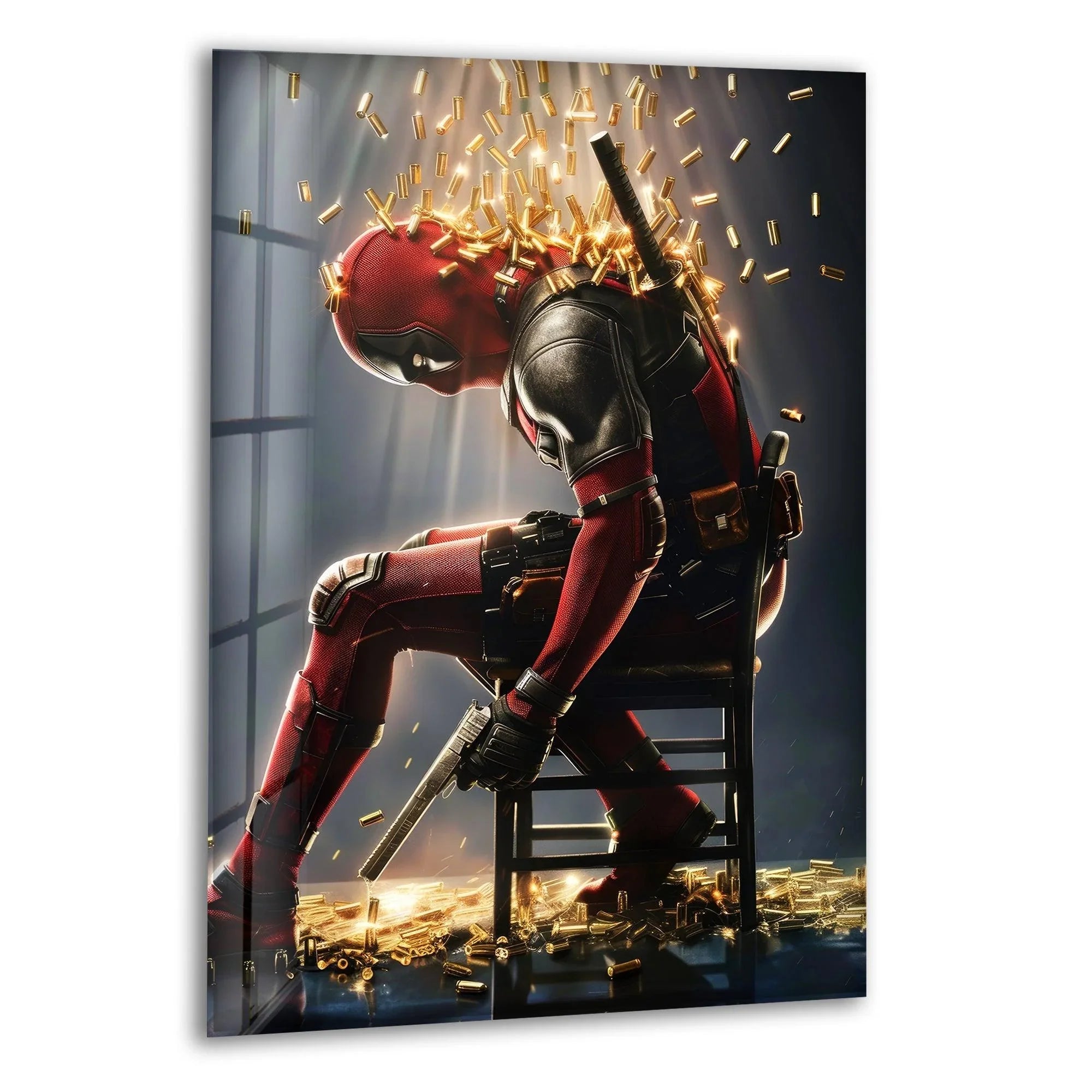 Deadpool with Bullets Wall Art – Marvel Action Decor – MyPhotoStation