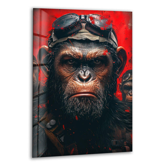 Hell of the Apes Glass Wall Art glass art painting, glass art for the Wall
