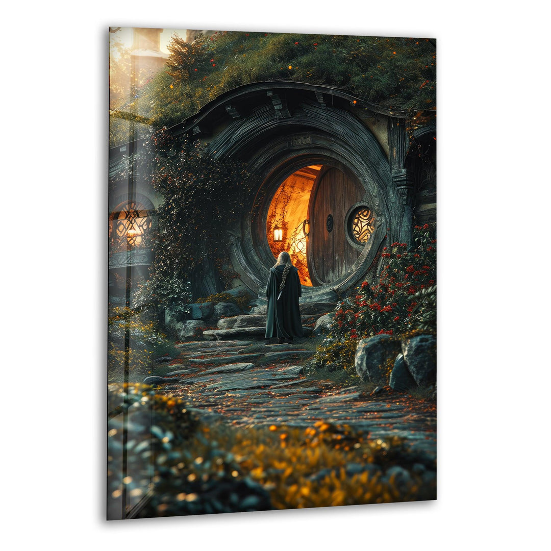 Hobbit House Glass Wall Art print picture on glass, Tempered Glass Wall Art
