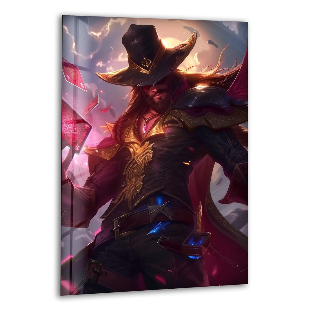 Twisted Fate Glass Wall Art glass art painting, glass art for the Wall
