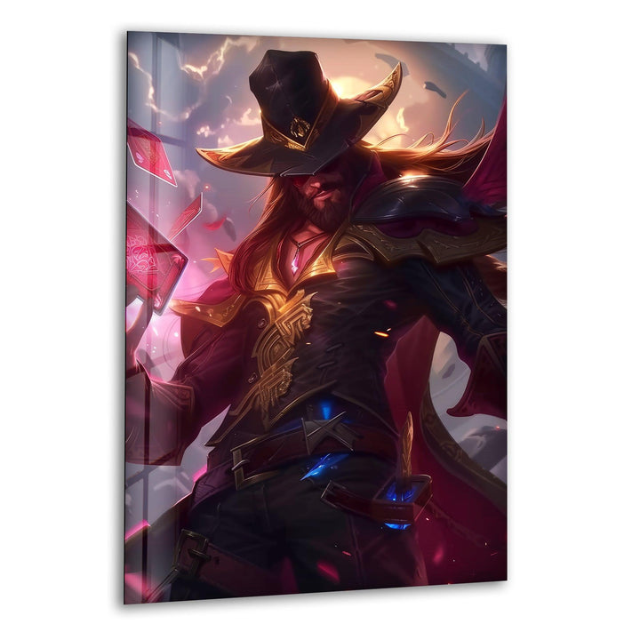 Twisted Fate Glass Wall Art glass art painting, glass art for the Wall
